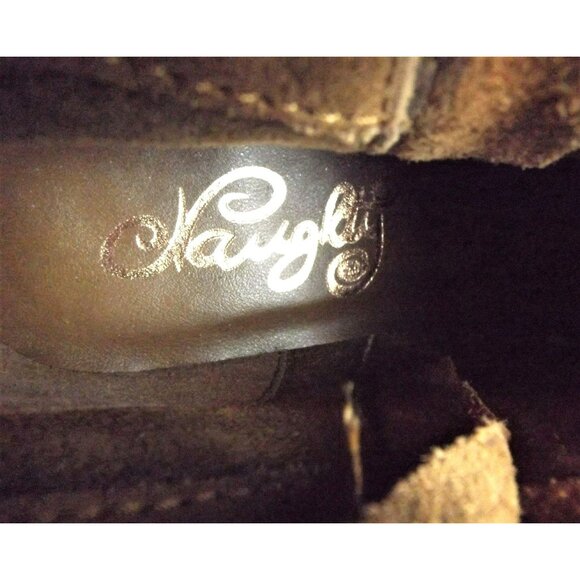 Womens Brown Ankle Boots Naughty Monty Zippers Tassels size 8.5 NWOB   JH990 - Picture 6 of 6